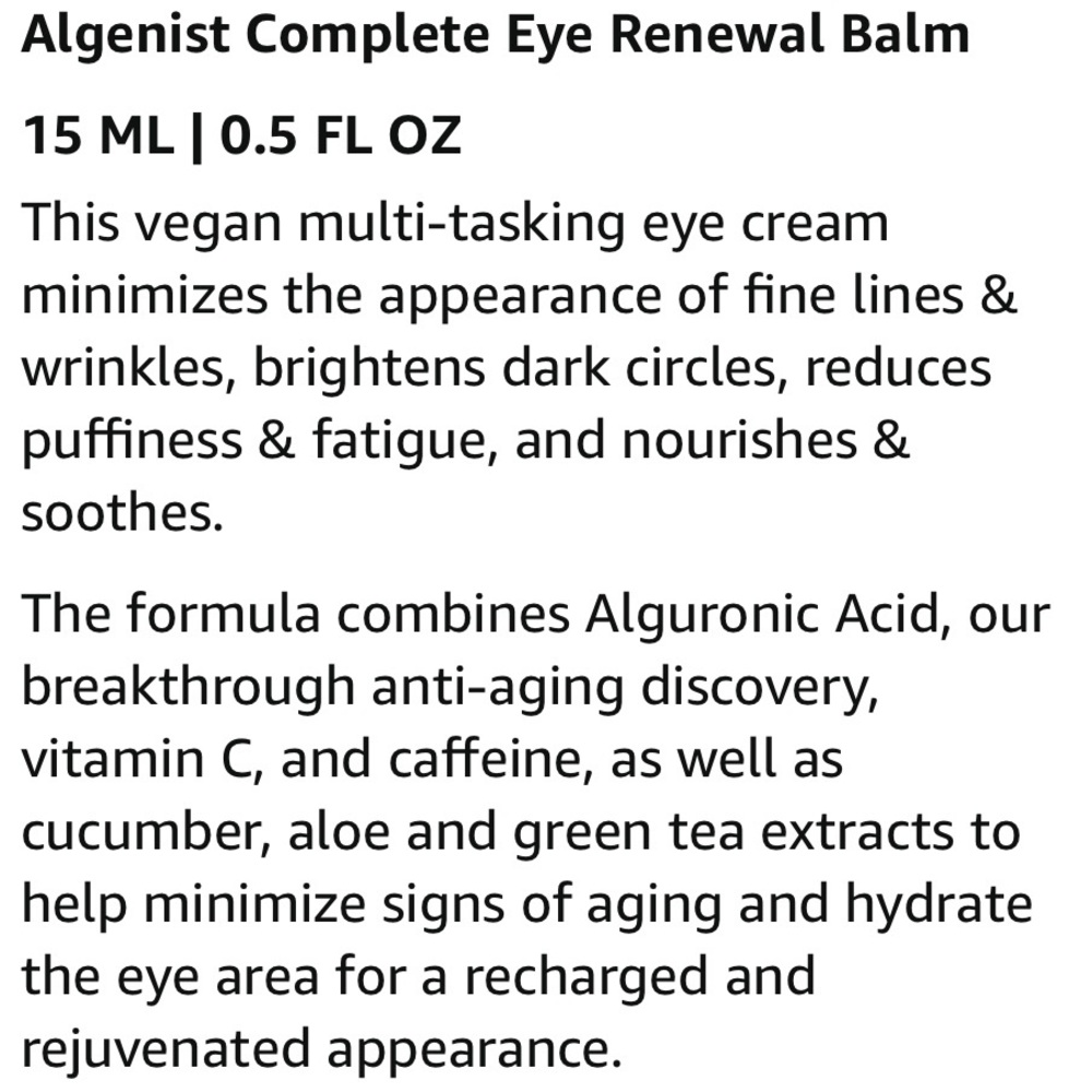 Algenist Complete Eye Renewal Balm - Picture 6 of 13